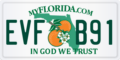 FL license plate EVFB91