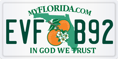 FL license plate EVFB92