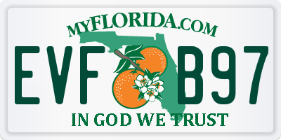 FL license plate EVFB97