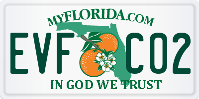 FL license plate EVFC02