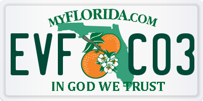 FL license plate EVFC03