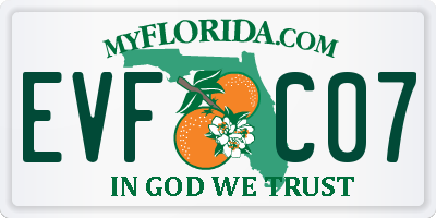 FL license plate EVFC07