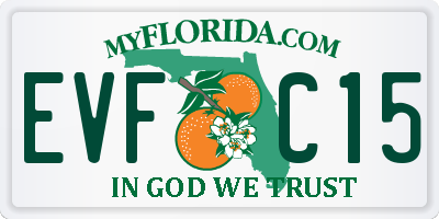 FL license plate EVFC15