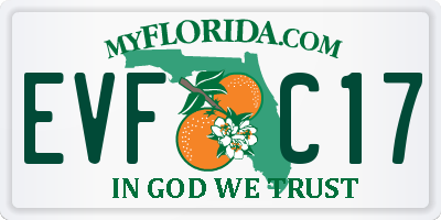 FL license plate EVFC17