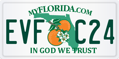 FL license plate EVFC24