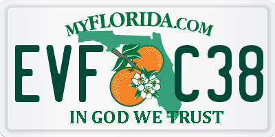 FL license plate EVFC38
