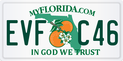 FL license plate EVFC46