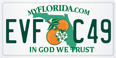 FL license plate EVFC49