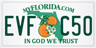 FL license plate EVFC50