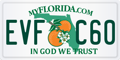 FL license plate EVFC60