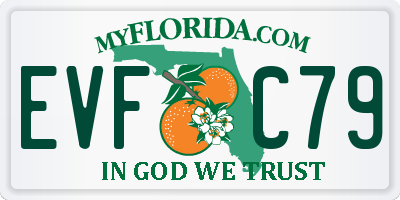 FL license plate EVFC79