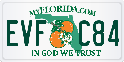 FL license plate EVFC84
