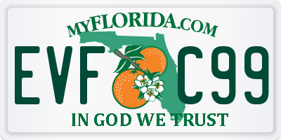 FL license plate EVFC99
