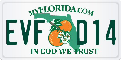 FL license plate EVFD14