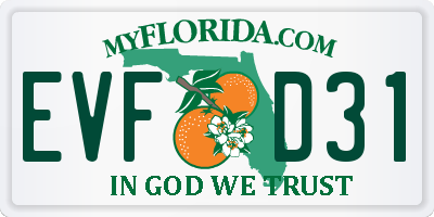 FL license plate EVFD31