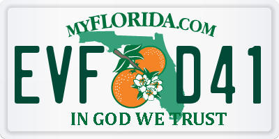 FL license plate EVFD41