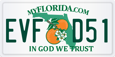 FL license plate EVFD51