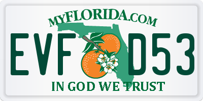 FL license plate EVFD53