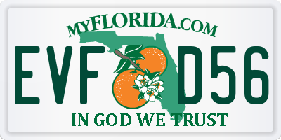 FL license plate EVFD56