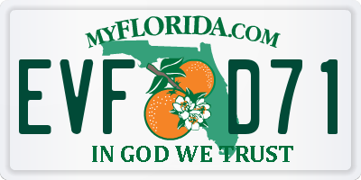 FL license plate EVFD71