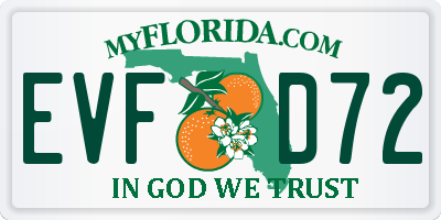 FL license plate EVFD72