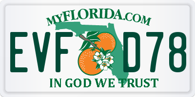 FL license plate EVFD78