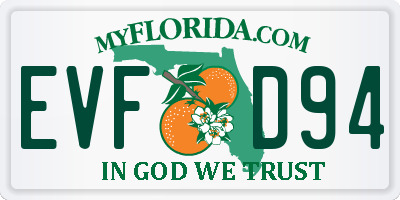 FL license plate EVFD94