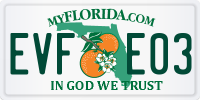 FL license plate EVFE03