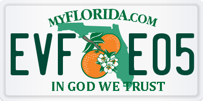 FL license plate EVFE05