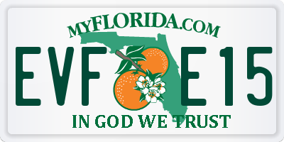 FL license plate EVFE15