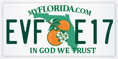 FL license plate EVFE17