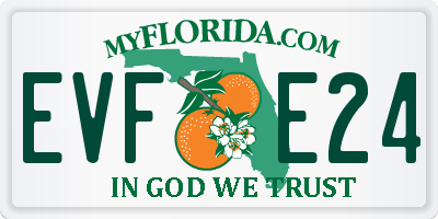 FL license plate EVFE24