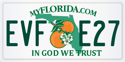 FL license plate EVFE27