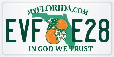 FL license plate EVFE28