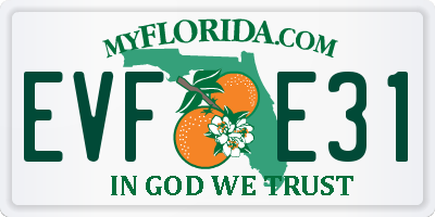 FL license plate EVFE31