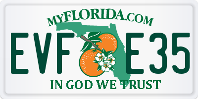 FL license plate EVFE35