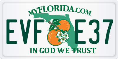 FL license plate EVFE37