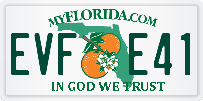 FL license plate EVFE41