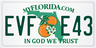 FL license plate EVFE43