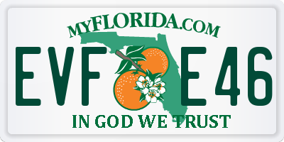 FL license plate EVFE46