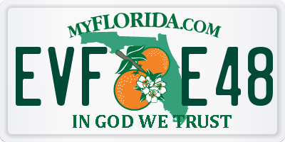FL license plate EVFE48