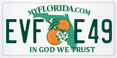 FL license plate EVFE49