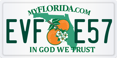 FL license plate EVFE57