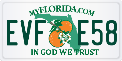 FL license plate EVFE58