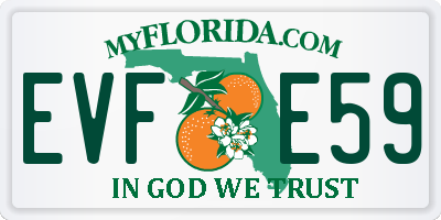 FL license plate EVFE59