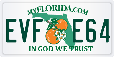 FL license plate EVFE64