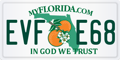 FL license plate EVFE68
