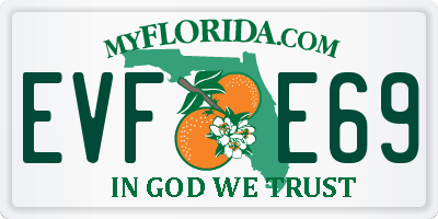 FL license plate EVFE69
