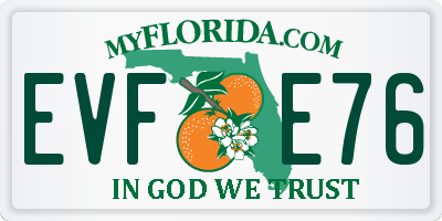 FL license plate EVFE76