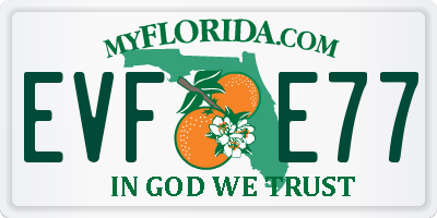 FL license plate EVFE77